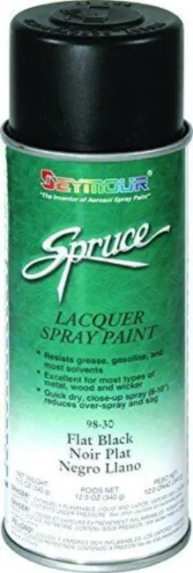 Sey-98-30 Seymour Of Sycamore Inc Flat Black Lacquer Aerosol 9830