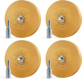 Ft-444-4 Shawya 4 Pack Decal Remover Eraser Wheel Rubber Adhesive Flat Pcs