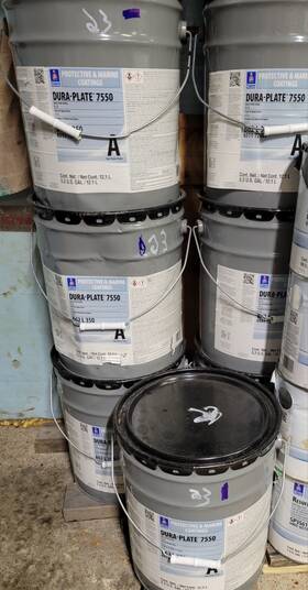 Sherwin-williams B62a350 Sherwin-williams Dura-plate 7550 Epoxy Tank Lining 3.2 Gal Blue Gloss
