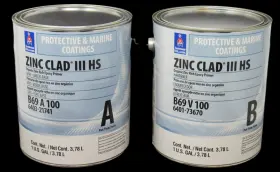 B69a100 Sherwin-williams New Zinc Clad Iii Hs Epoxy Primer Coating Part A B For Steel