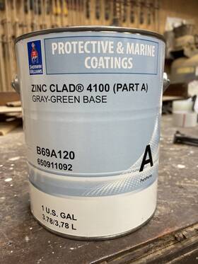 Sherwin-williams B69a120 1 Gallon Protective &marine Coatings Zinc Clad 4100 Part A Only