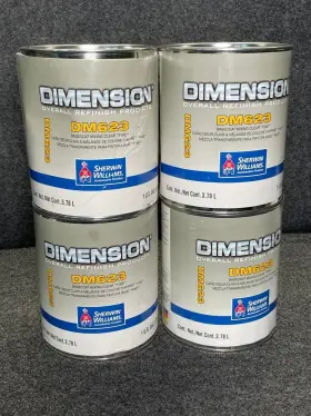 Dm623 Sherwin Williams Dimension Basecoat Mixing Clear Fixe 1gal Cans Lot Of 4
