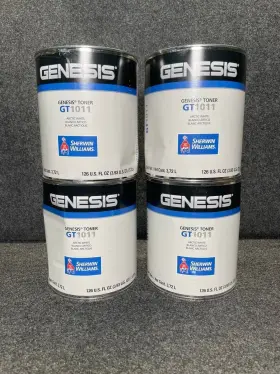 Gt1011 Sherwin Williams Genesis Toner Arctic White Paint 3.9 Quart Cans Lot Of 4