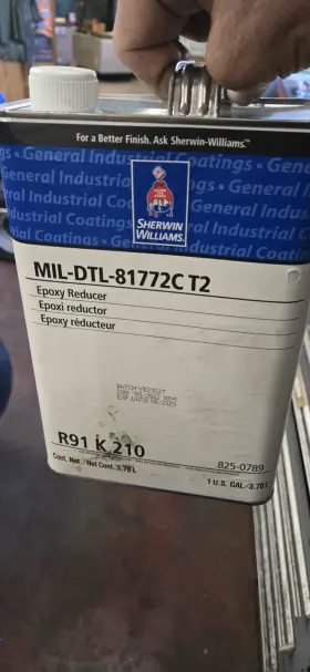 Mil-dtl-81772c Sherwin-williams T2 Epoxy Reducer R91 K 210 1 Gallon Exp. 1-2028