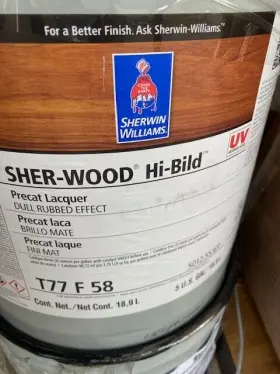 T77f58 Sherwin-williams Sher-wood Hi-build Precat Lacquer Dull Rubbed Effect 5 Gallon