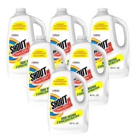 B00dsinzqm Shout Triple-acting Laundry Stain Remover Liquid Refill 60oz - 6 Pack