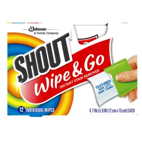 B07ycyctg4 Shout Wipes Instant Stain Remover For Clothes And Laundry On-the-go Travel Pack