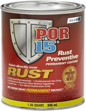 Por-15 Silver Qt 45304 Rust Preventive Coating Stop And Corrosion Permanently Anti-rust