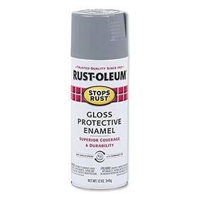Sim Supply Blocked Brand 7786830 Stops Rust Protective Enamel Spray Paint 12 Oz Aerosol Can Smoke Gray Gloss