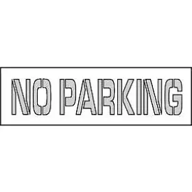 Pms46 Sim Supply Blocked Brand Parking Lot Stencil 67x8 - No Accuform Manufacturing Marker