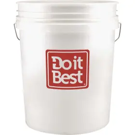 05gd0368120 Sim Supply Inc. Do It Best 5 Gal. White Pail With Red Logo Inc