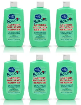 B00u6eblh6 Soilove Laundry Stain Remover Liquid 6 Pack 16oz Powerful Prewash Blood Grease I