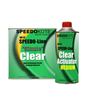 Speedokote 682821555695 Automotive Acrylic Urethane Clear Coat 3 1 Mix Clearcoat Gallon Kit With Medium