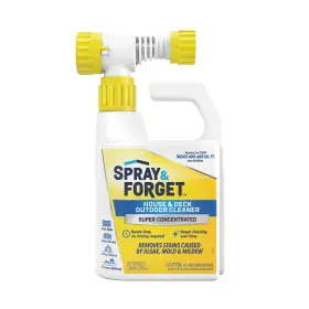 Spray & Forget 095756000145 House And Deck Outdoor Cleaner - Hose End Adapter Stain Remover 1 Quart