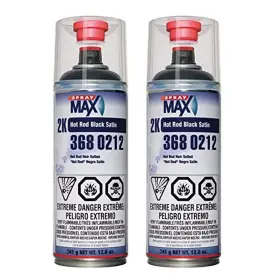 3680212 Spray Max 2k Hot Rod Satin Black Paint Automotive Topcoat With Long Las