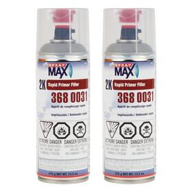 Spraymax 3680031 Spray Max Gray Universal 2k Rapid Primer 13.2 Ounce Pack Of 2