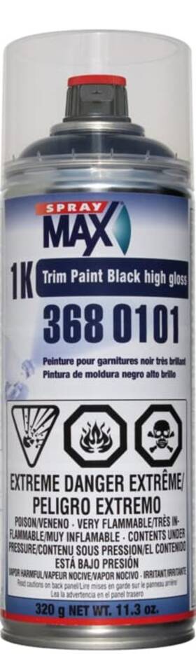 Spraymax Spm-3680102 Trim Paint Satin Black 1 Count Pack Of
