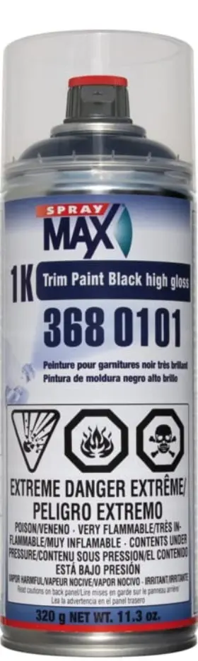 Spm-3680102 Spraymax Trim Paint Satin Black 1 Count Pack Of
