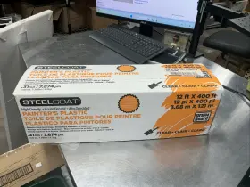 76914-91406 Steelcoat New 12 X 400 High Density Painters Plastic Free Shipping