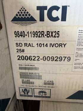 Tci 9840-61262r New Sd Ral 1014 Ivory Powder Coating 25 Lb Box 9840-11992r-bx25