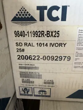 9840-11992r-bx25 Tci 9840-61262r New Sd Ral 1014 Ivory Powder Coating 25 Lb Box