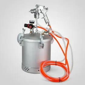 L20w083 Techtongda 2.6gal. High Pressure Pot Paint Sprayer Lacquer Full Kit 3.5 Caliber Spray Gun
