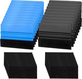 Telooco 609856 20 Pack Squeegee For Vinyl Felt 4 Inch 3.9 2.7in Blue Black