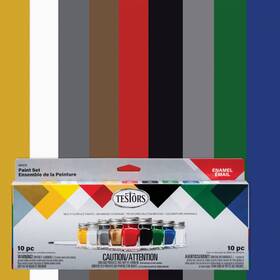 Testors 281231 Craft Multi-surface Enamel Paint Set 9-bottle