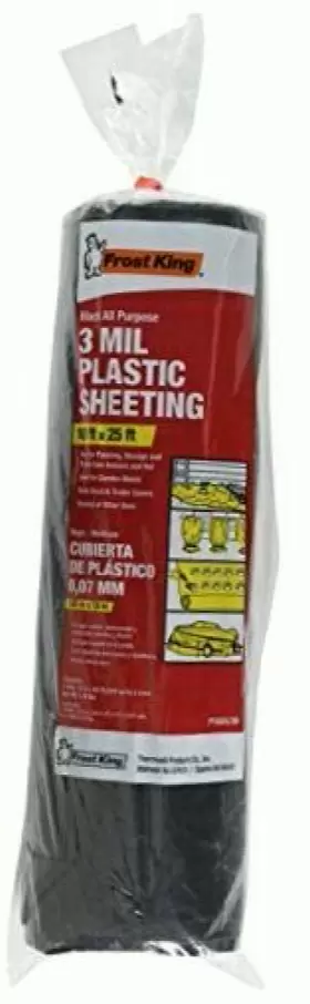 P1025  Thermwell Products Co. Inc P1025/3b Polyethylene Sheeting 10ft X 25ft 3 Mil. Black