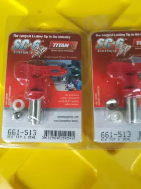 661-513 Titan Sc-6 Airless Spray Tip - Sc6 Reversible Red Paint Sprayer 2 Pack
