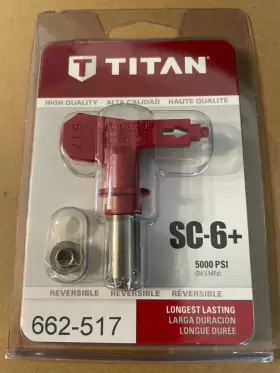 662-517a Titan 662517 Reversible Airless Spray Tip 5000 Psi 34.5 Mpa Sc-6 662-517