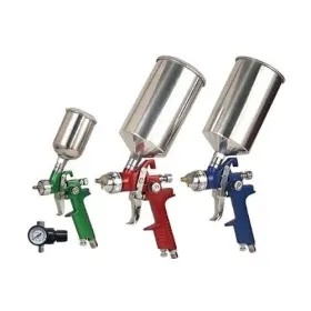 Tl19221 Titan 19221 4-piece Hvlp Spray Gun Kit With Aluminum Case Color-coded Nozzles