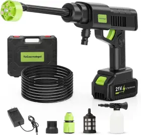 8109n-31 Toczernobgol Cordless Portable Pressure Washer 3.0ah Battery Powered Handheld Car Green