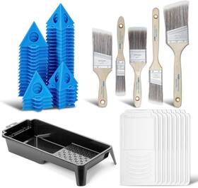 Tools 445026274203 Household Painting Tool Kit - 4 Inch Paint Tray With 8 Pack Disposable Liners 3