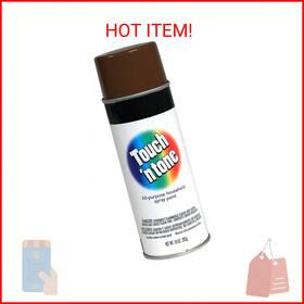 Touch N Tone 55277830 Spray Paint 10 Oz Gloss Leather Brown