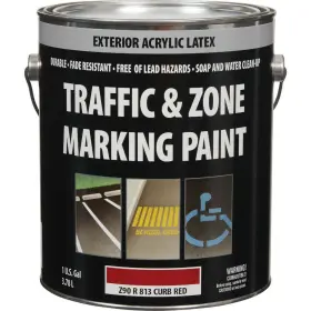 Z90r00813-16 Traffic And Zone Curb Red Latex Gallon Paint