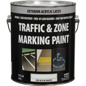 Z90w00810-16 Traffic And Zone White Latex Gallon Paint