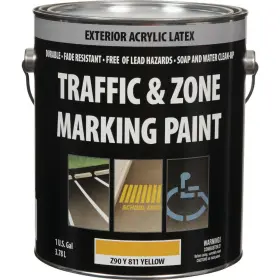 Z90y00811-16 Traffic And Zone Yellow Latex Gallon Paint