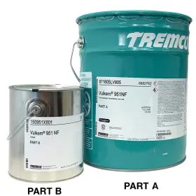 871712lv Tremco Vulkem 951 Nf Uv-stable Polyurethane Top Coat Waterproof Deck 5 Gal Gray