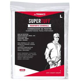 Trimaco 09903 Supertuff Polypropylene Coverall Large White