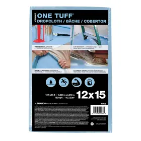 B000uvhazm Trimaco 90039 One Tuff Dupont Sontara Drop Cloth 12x15 Ft Blue