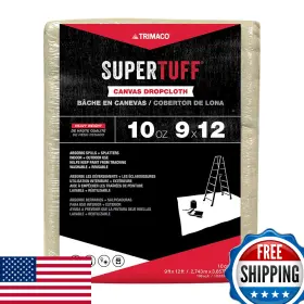 B00176v7jo Trimaco 51121 Supertuff 9x12 Ft Tan Drop Cloth 108 Sq Heavy Duty