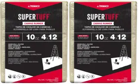 B0cdnh7km4 Trimaco Supertuff 4x12ft Tan Canvas Drop Cloth 2-pack - 10oz Washable Reusable