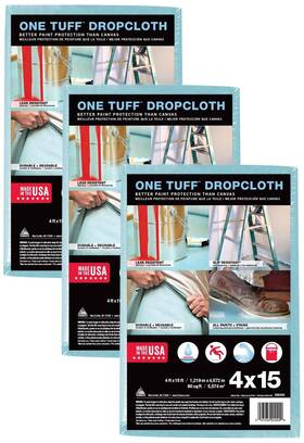 Trimaco B0dc7xftrb 90099 One Tuff Dupont Sontara Professional Grade Drop Cloth 4x15 Ft Blue