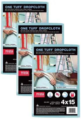 B0dc7xftrb Trimaco 90099 One Tuff Dupont Sontara Professional Grade Drop Cloth 4x15 Ft Blue