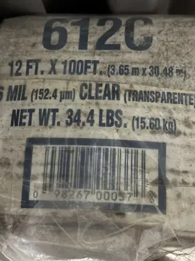 6-mil Trm 612c 12x100 Weather-all Polyethylene Sheeting Clear Visqueen Roll