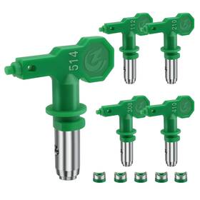 Tudud B0dxvjbpw5 5pcs Low Pressure Airless Spray Tips Reversible Nozzle Set 112 210 308 410 514