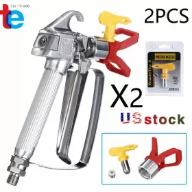 Tr2012 Turitrade Usa Airless Paint Spray Gun 517 Tip Swivel Joint High Pressure 3600 Psi X2