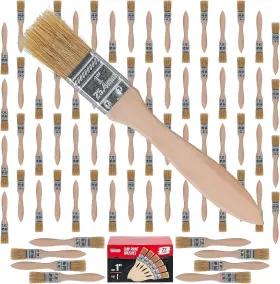U.s. Art Supply 848849000726 72 Pack Of 1 Inch Paint And Chip Brushes 1-inch White