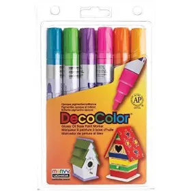 300-6c Uchida 6-piece Decocolor Broad Point Paint Marker Set